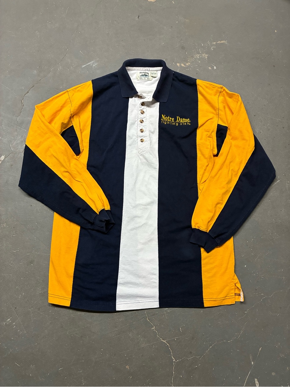 Vintage Notre Dame Fighting Irish Briarcreek Men’s XL long sleeve rugby shirt